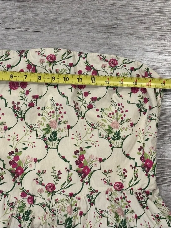 Jessica Simpson Cream Maxi Dress strapless floral garden tea party summer - Picture 7 of 7